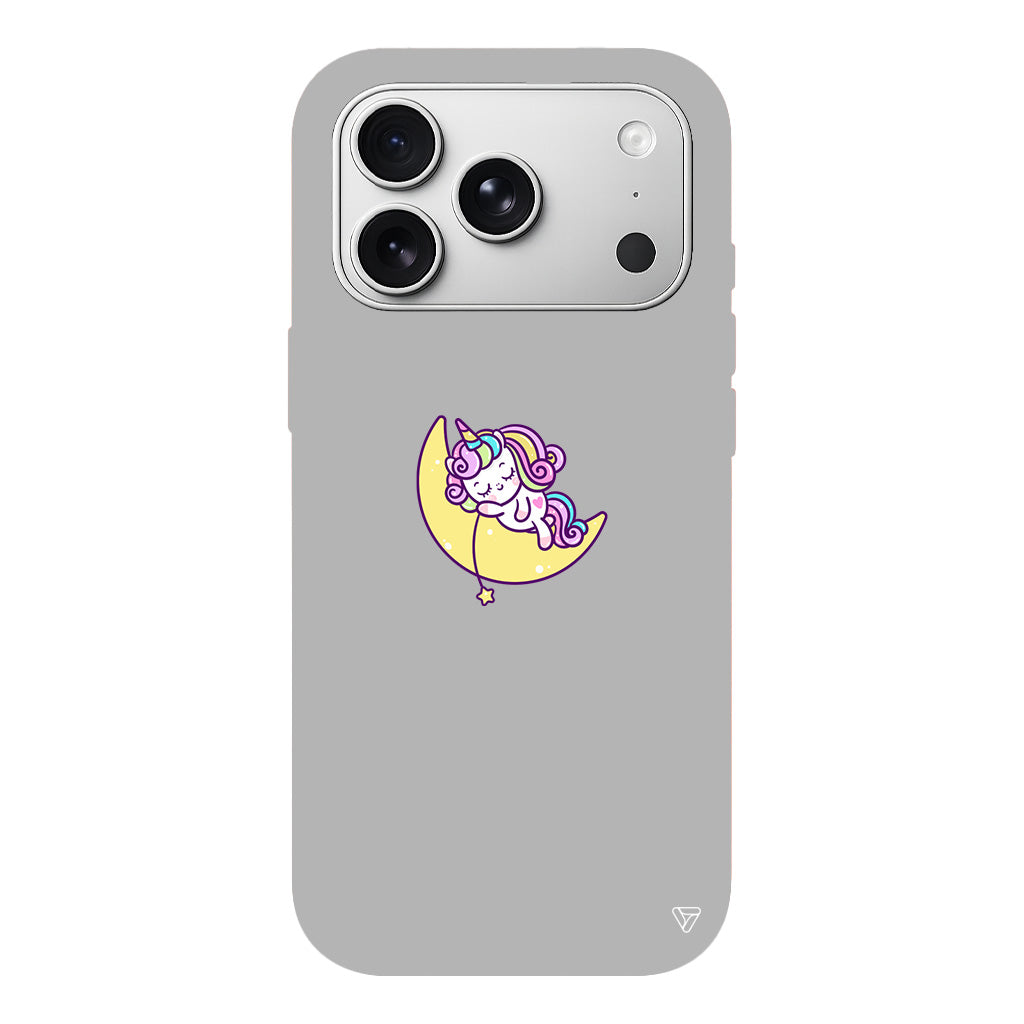 Sleepy Unicorn Lansman Model İçi Kadife Silikon Telefon Kılıfı