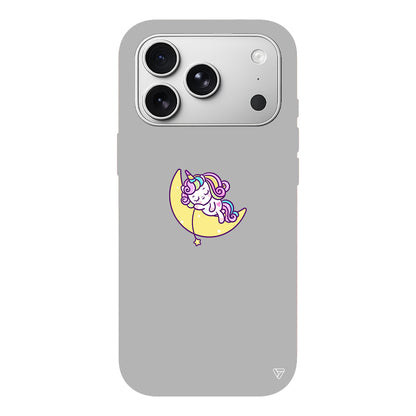 Sleepy Unicorn Lansman Model İçi Kadife Silikon Telefon Kılıfı
