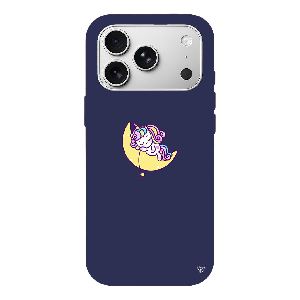 Sleepy Unicorn Lansman Model İçi Kadife Silikon Telefon Kılıfı