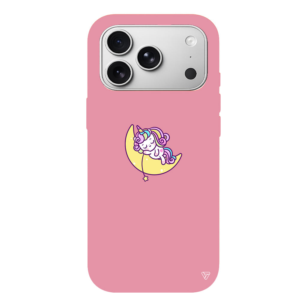 Sleepy Unicorn Lansman Model İçi Kadife Silikon Telefon Kılıfı