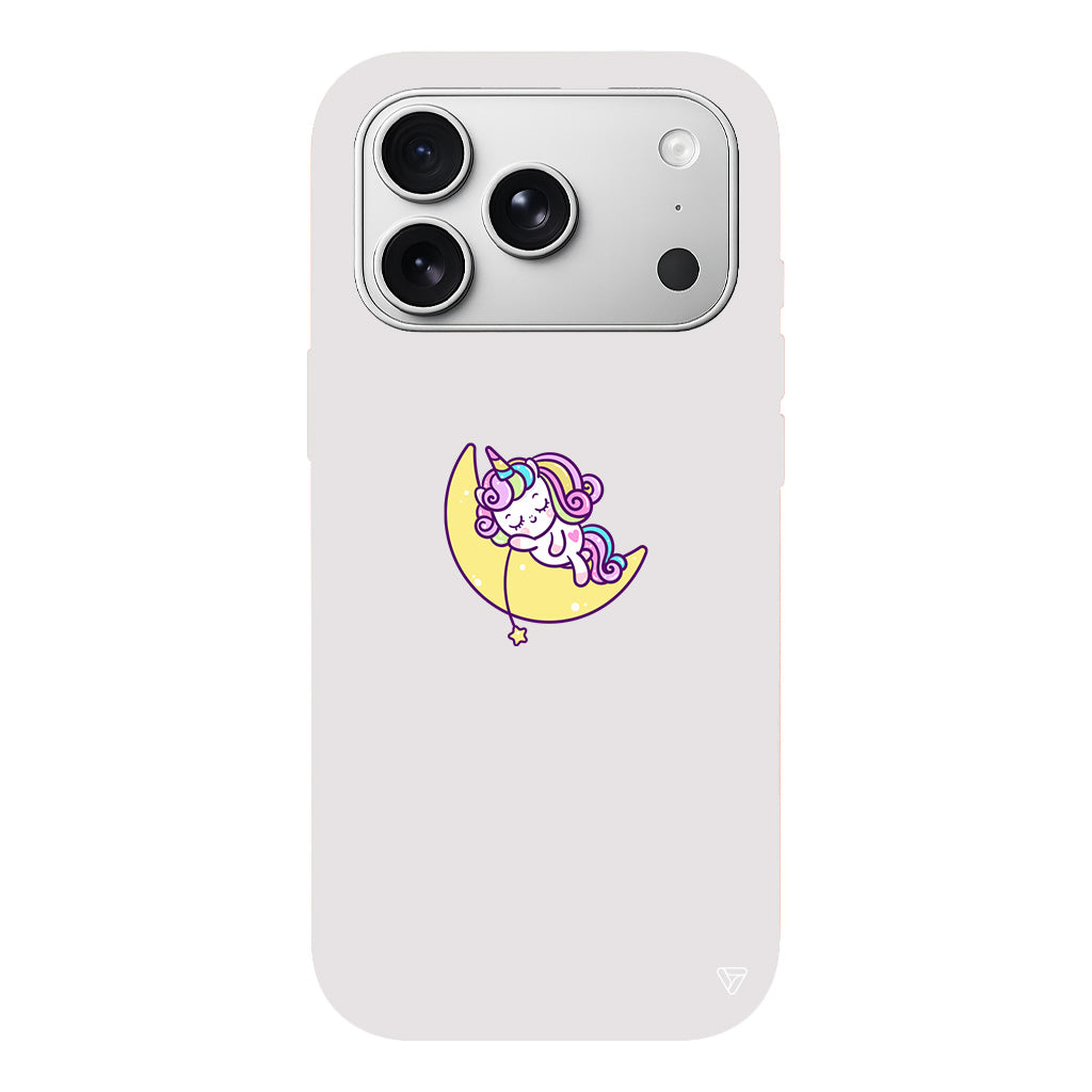 Sleepy Unicorn Lansman Model İçi Kadife Silikon Telefon Kılıfı