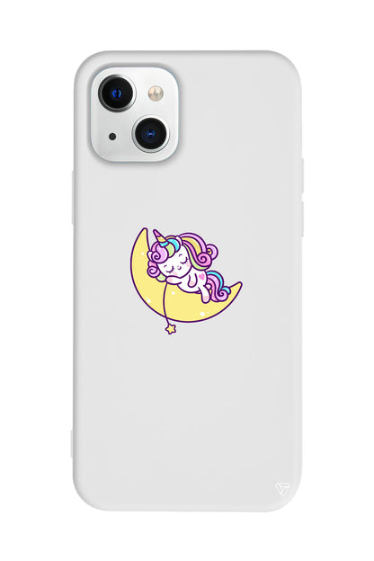 Sleepy Unicorn Lansman Model İçi Kadife Silikon Telefon Kılıfı