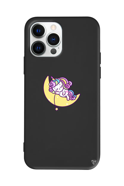 Sleepy Unicorn Lansman Model İçi Kadife Silikon Telefon Kılıfı