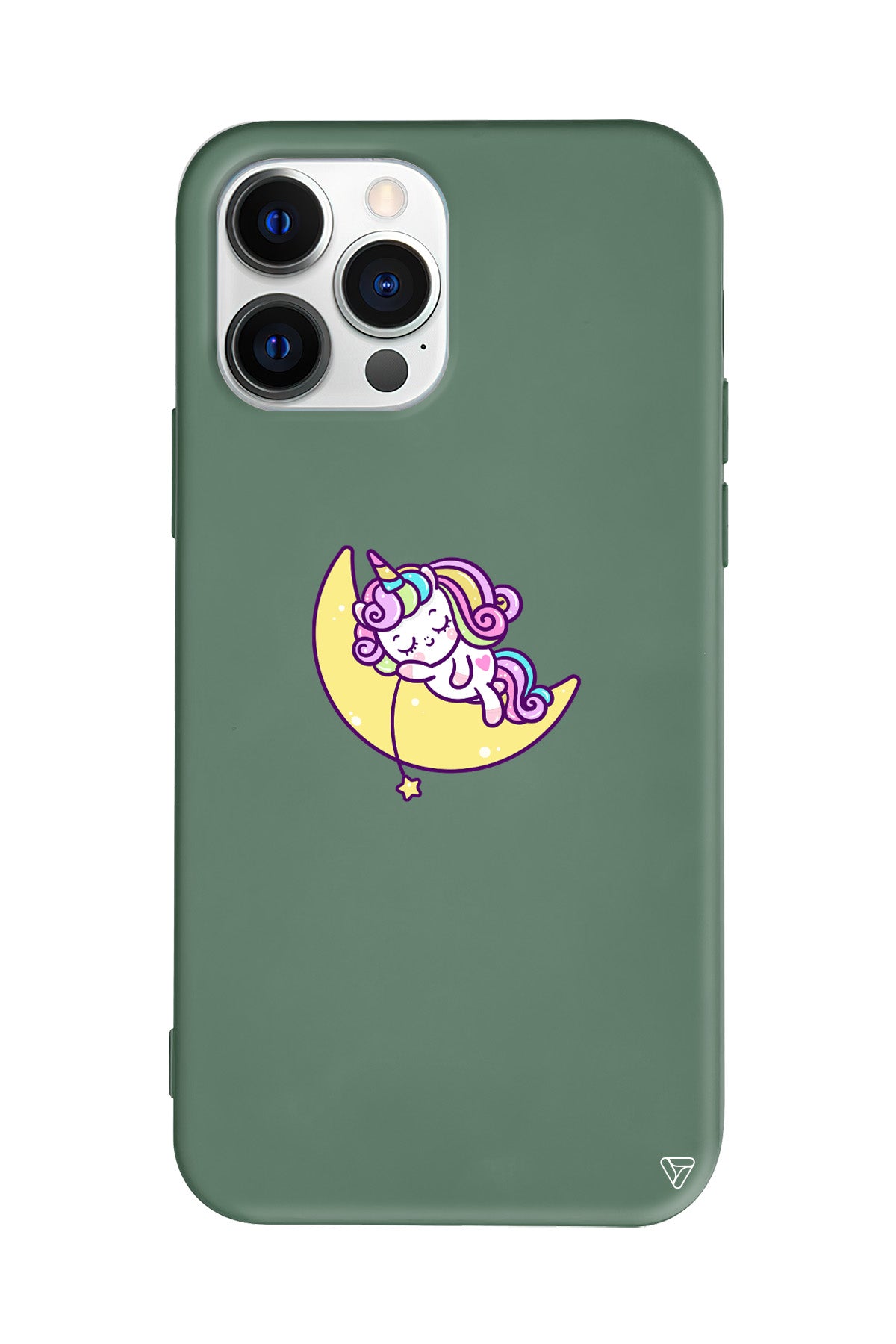 Sleepy Unicorn Lansman Model İçi Kadife Silikon Telefon Kılıfı