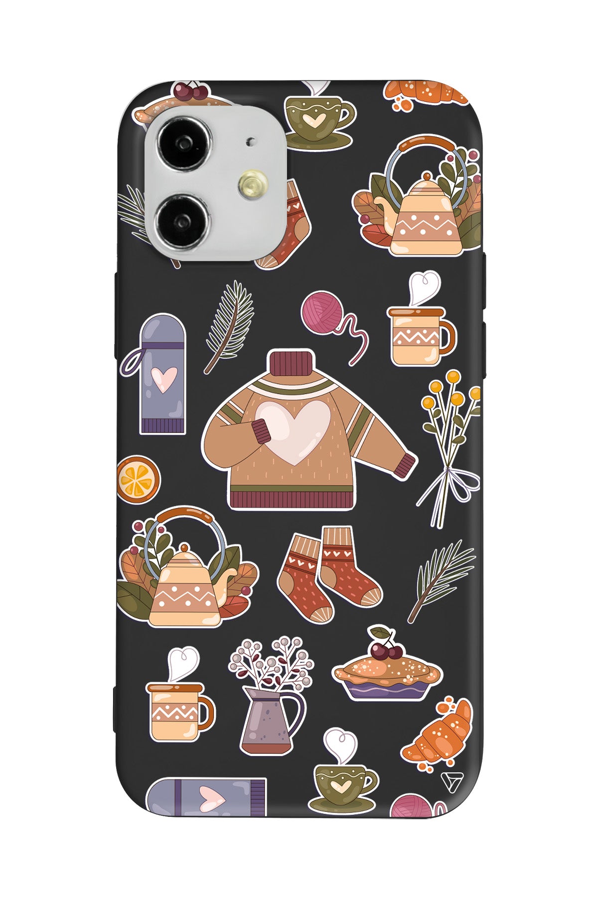 Kış Konsepti Lansman Model İçi Kadife Silikon Telefon Kılıfı