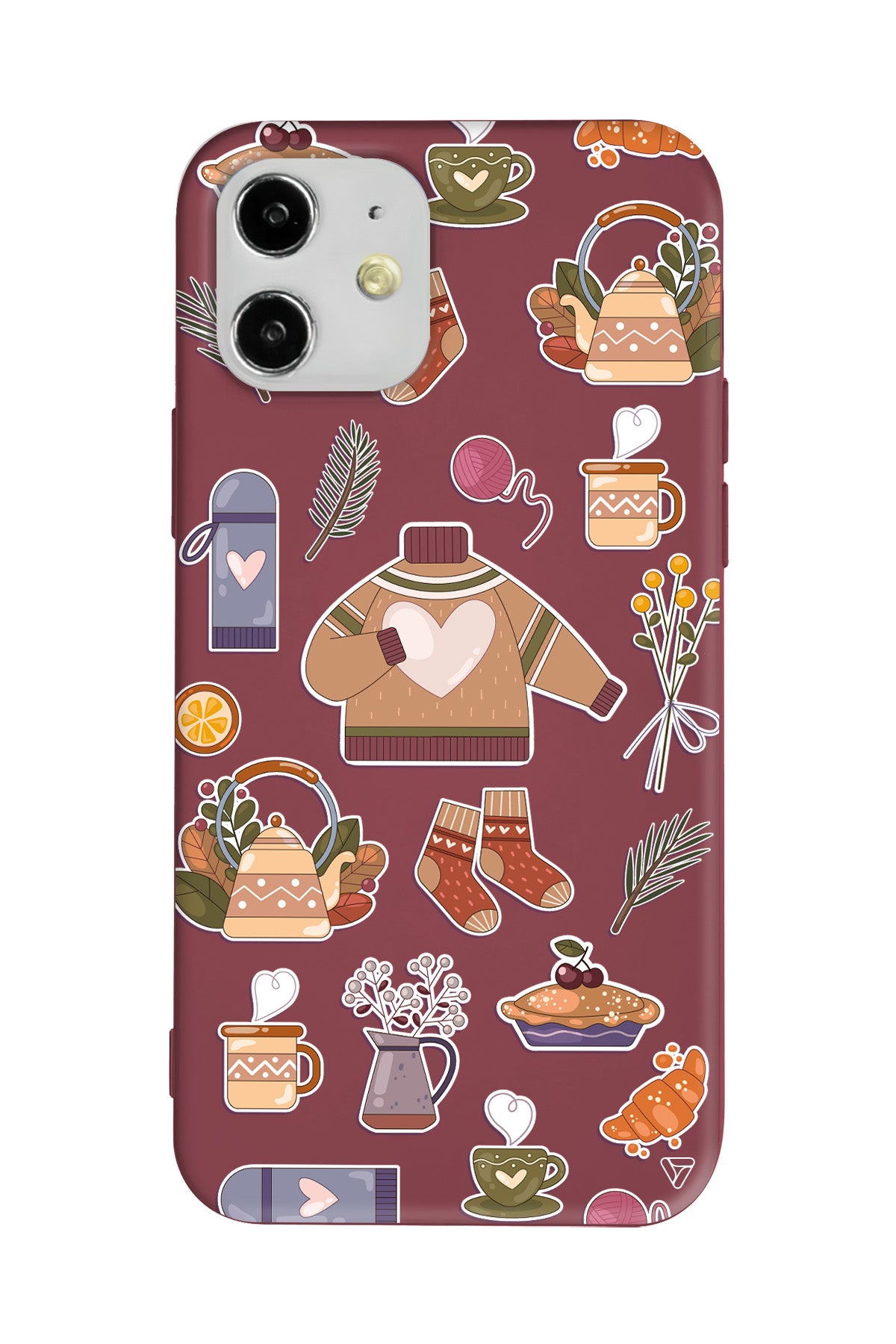 Kış Konsepti Lansman Model İçi Kadife Silikon Telefon Kılıfı