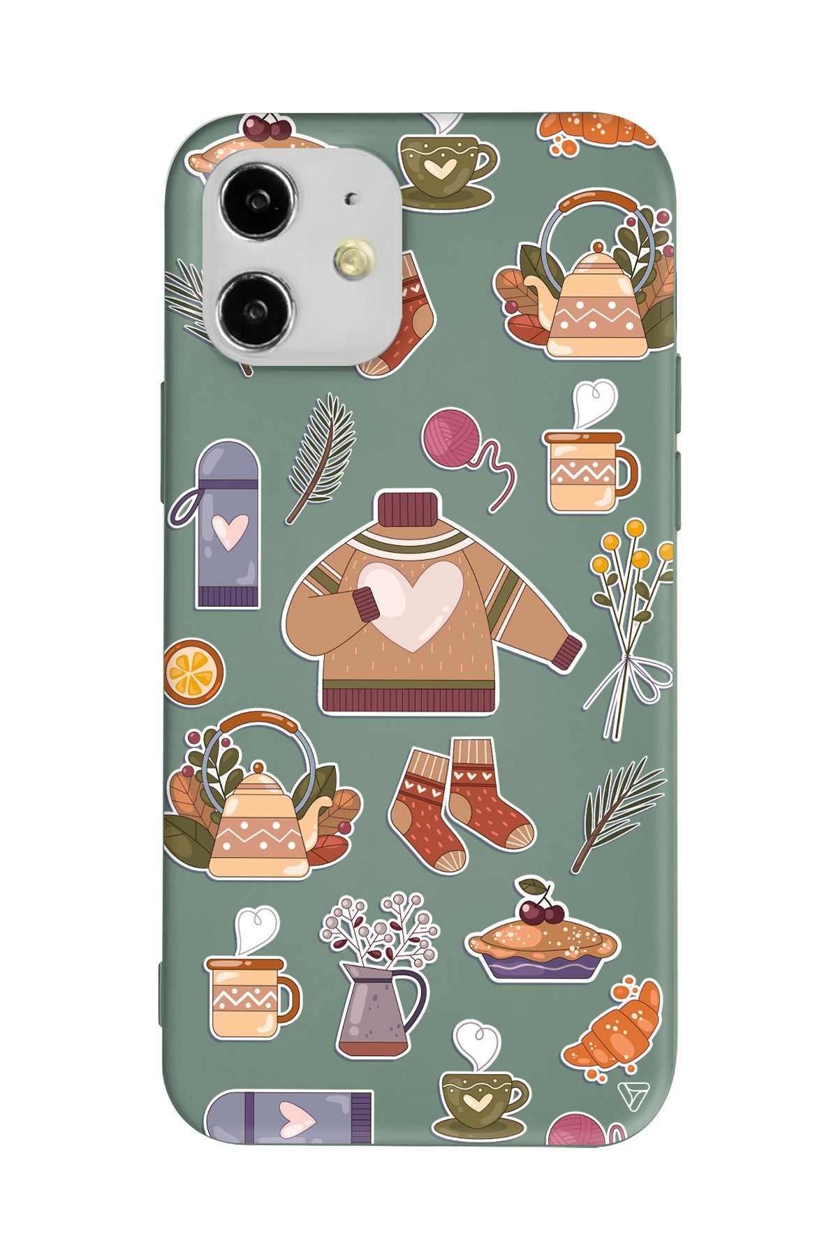 Kış Konsepti Lansman Model İçi Kadife Silikon Telefon Kılıfı