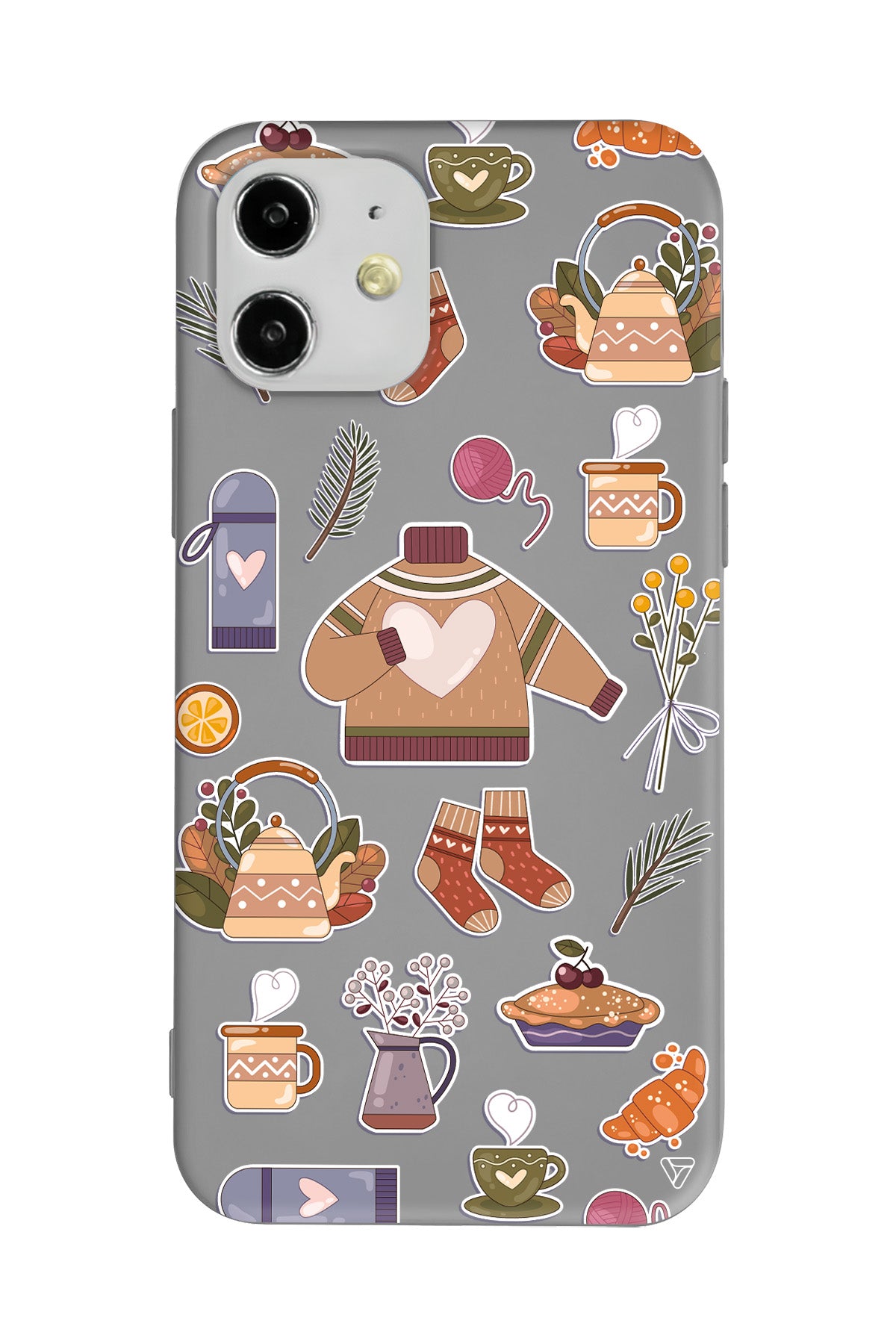 Kış Konsepti Lansman Model İçi Kadife Silikon Telefon Kılıfı