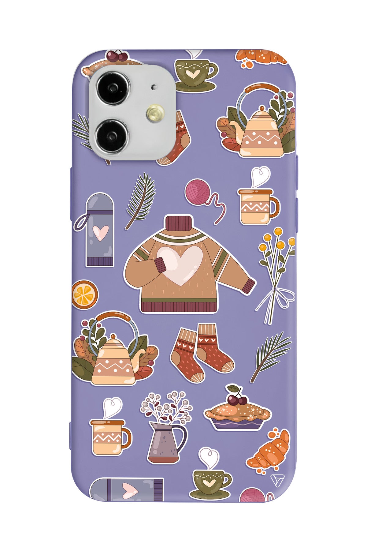 Kış Konsepti Lansman Model İçi Kadife Silikon Telefon Kılıfı