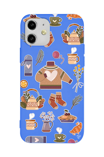 Kış Konsepti Lansman Model İçi Kadife Silikon Telefon Kılıfı