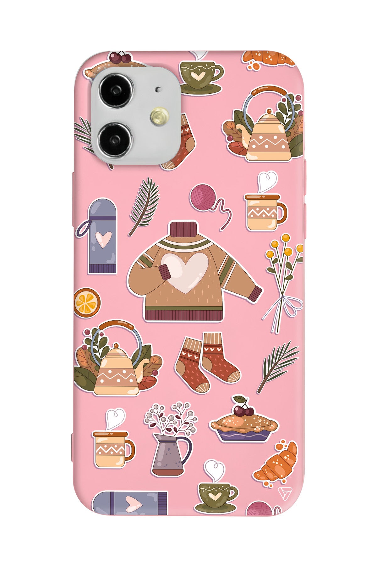 Kış Konsepti Lansman Model İçi Kadife Silikon Telefon Kılıfı