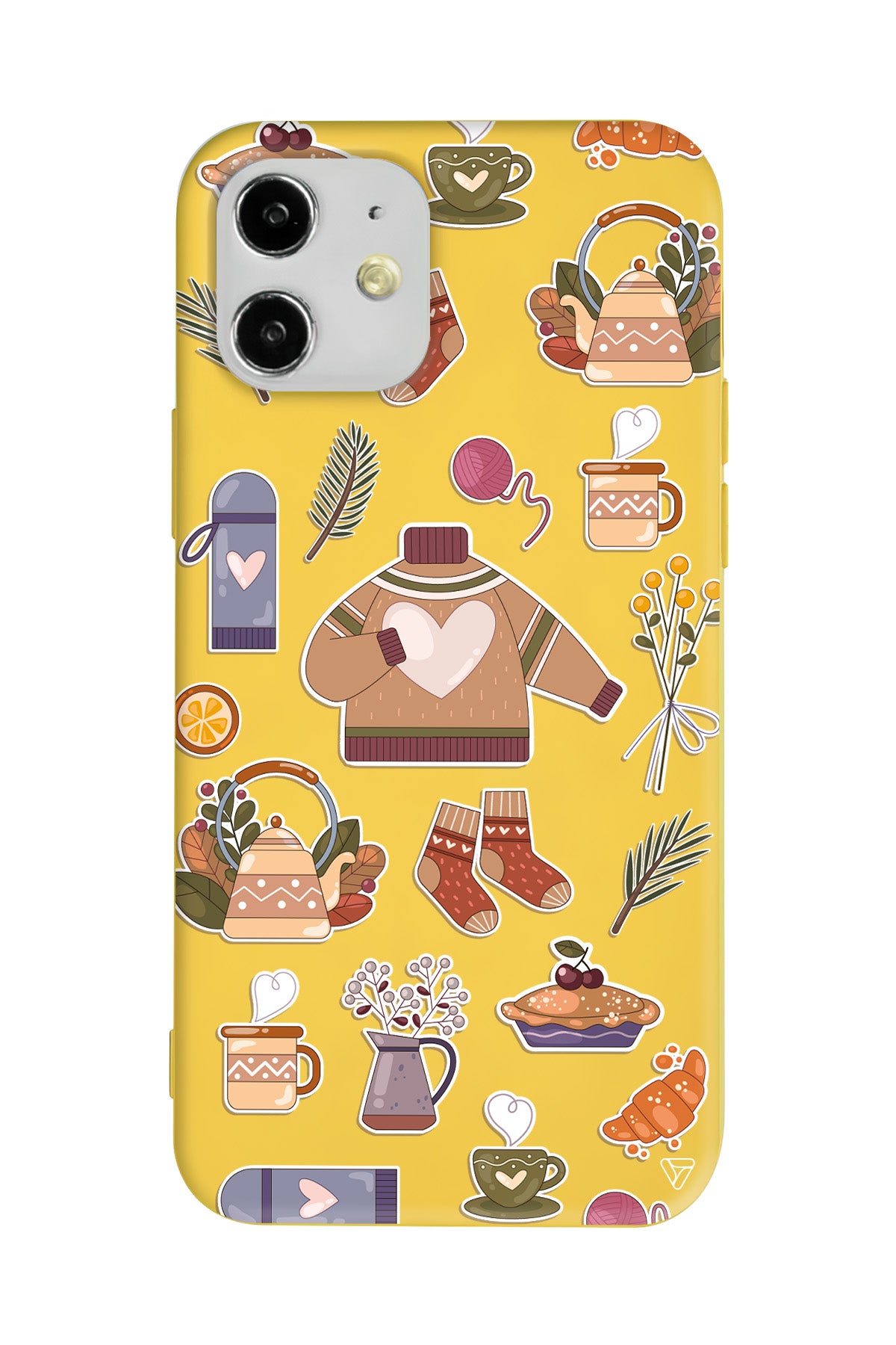 Kış Konsepti Lansman Model İçi Kadife Silikon Telefon Kılıfı