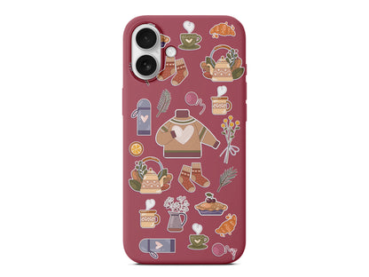 Kış Konsepti Lansman Model İçi Kadife Silikon Telefon Kılıfı – Plus Serisine Özel