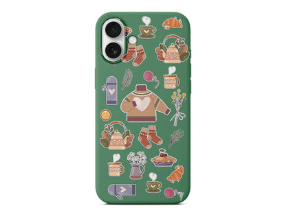 Kış Konsepti Lansman Model İçi Kadife Silikon Telefon Kılıfı