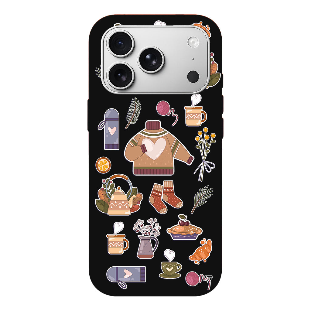 Kış Konsepti Lansman Model İçi Kadife Silikon Telefon Kılıfı