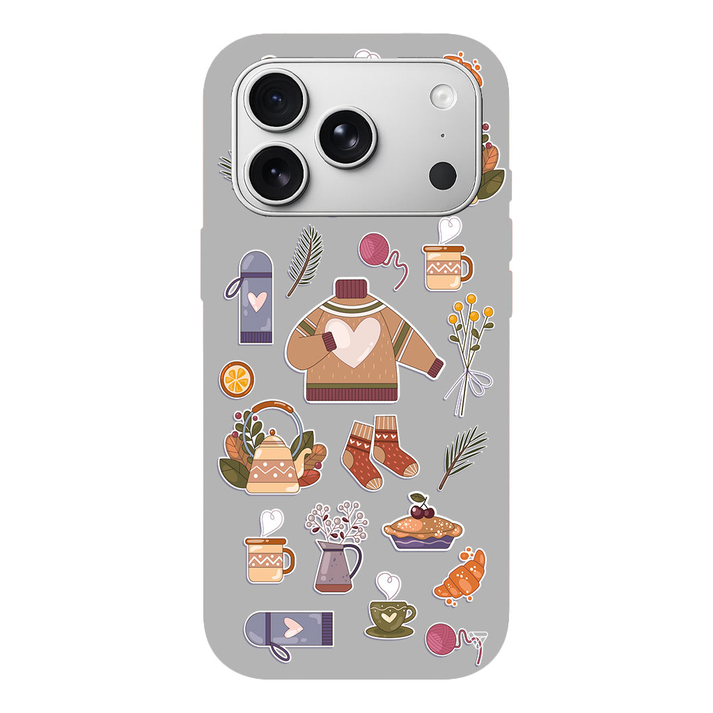 Kış Konsepti Lansman Model İçi Kadife Silikon Telefon Kılıfı