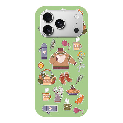 Kış Konsepti Lansman Model İçi Kadife Silikon Telefon Kılıfı