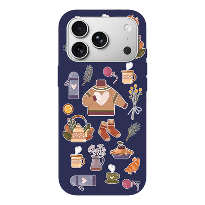 Kış Konsepti Lansman Model İçi Kadife Silikon Telefon Kılıfı