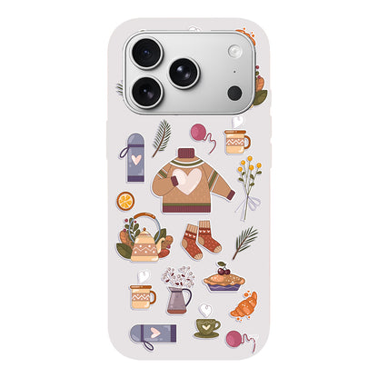 Kış Konsepti Lansman Model İçi Kadife Silikon Telefon Kılıfı