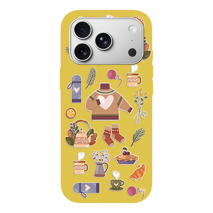 Kış Konsepti Lansman Model İçi Kadife Silikon Telefon Kılıfı