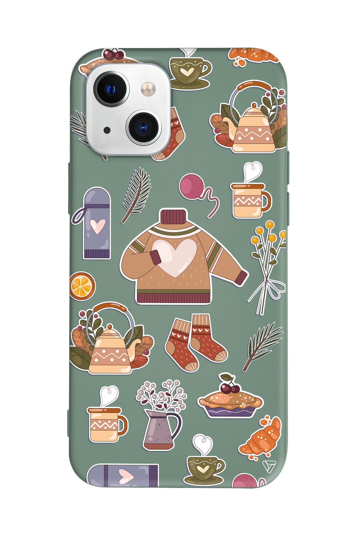 Kış Konsepti Lansman Model İçi Kadife Silikon Telefon Kılıfı