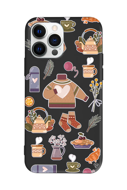 Kış Konsepti Lansman Model İçi Kadife Silikon Telefon Kılıfı