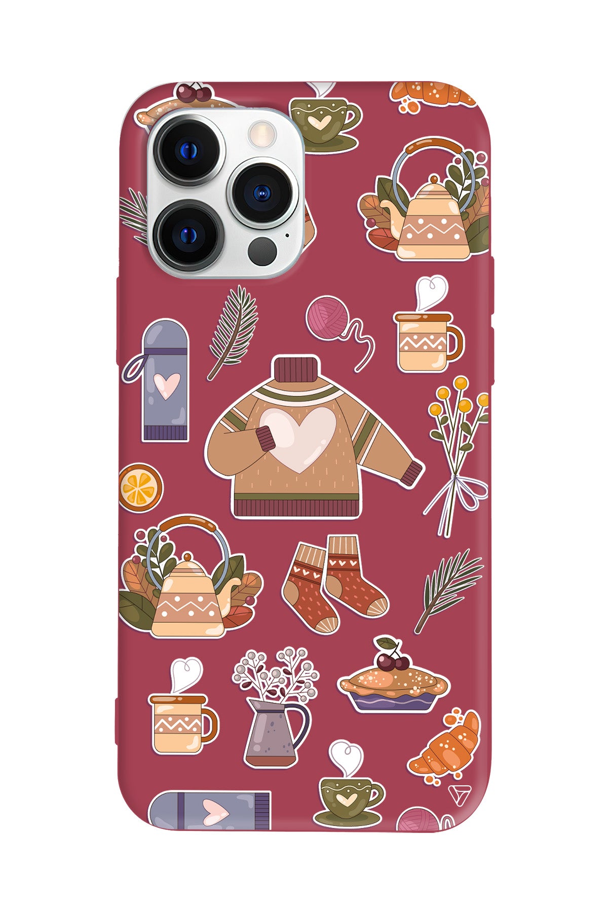 Kış Konsepti Lansman Model İçi Kadife Silikon Telefon Kılıfı