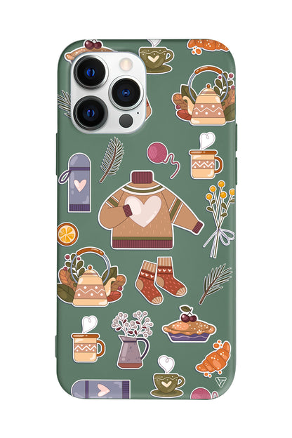 Kış Konsepti Lansman Model İçi Kadife Silikon Telefon Kılıfı