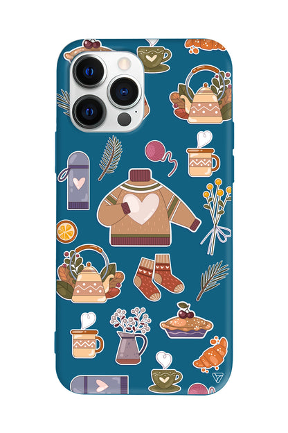 Kış Konsepti Lansman Model İçi Kadife Silikon Telefon Kılıfı