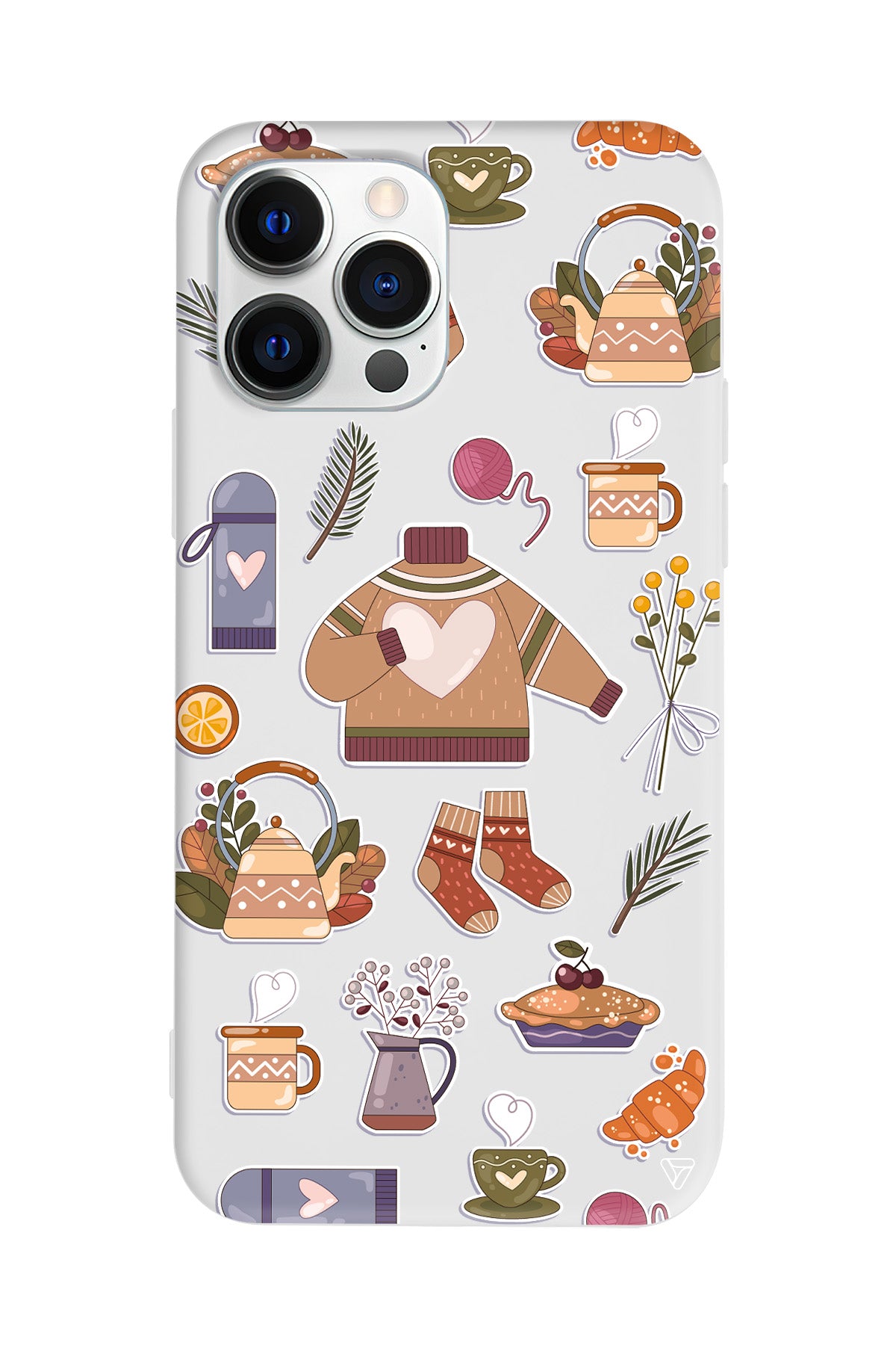 Kış Konsepti Lansman Model İçi Kadife Silikon Telefon Kılıfı