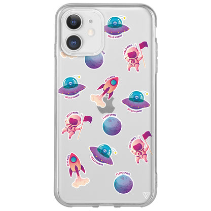 Minik Astronot Lansman Model İçi Kadife Silikon Telefon Kılıfı