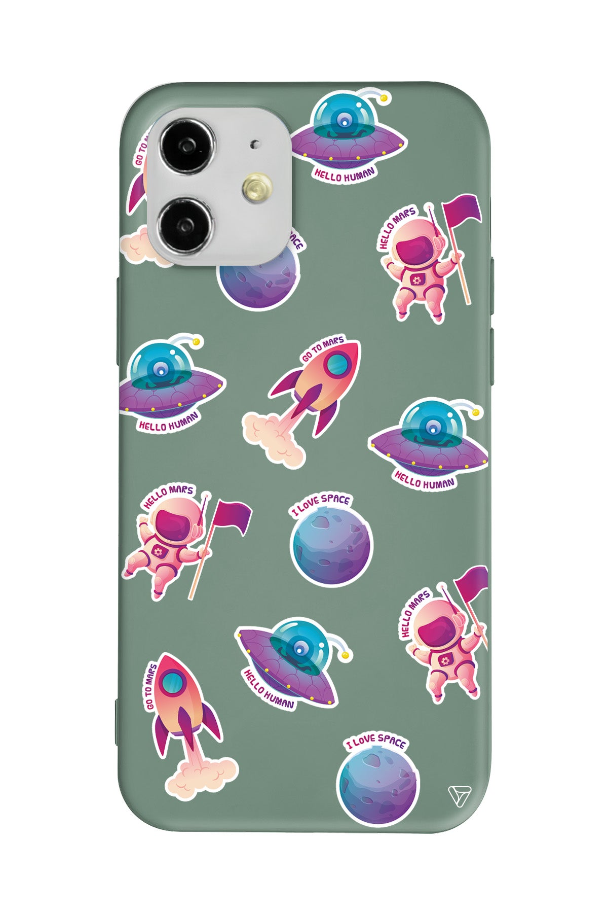 Minik Astronot Lansman Model İçi Kadife Silikon Telefon Kılıfı