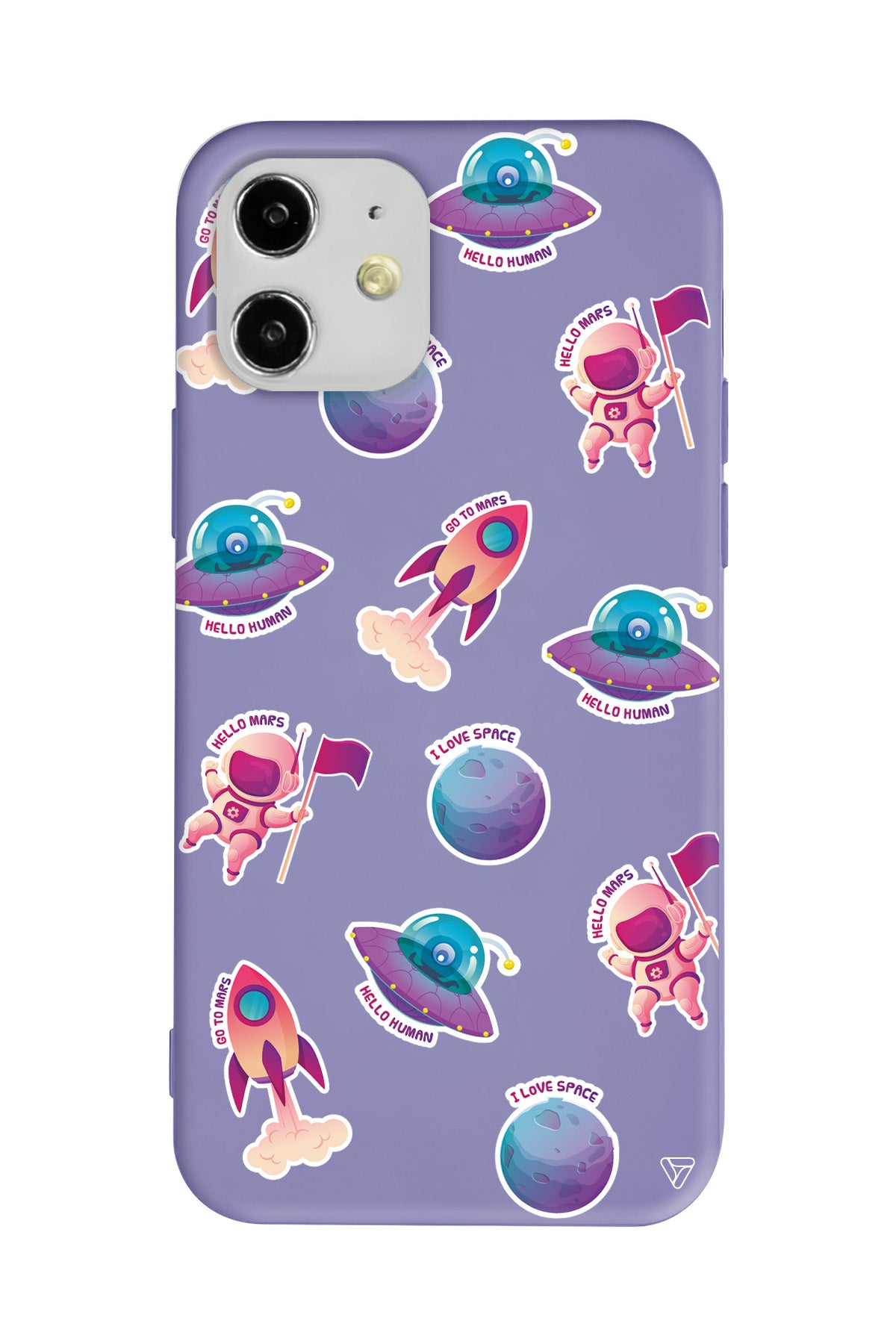 Minik Astronot Lansman Model İçi Kadife Silikon Telefon Kılıfı