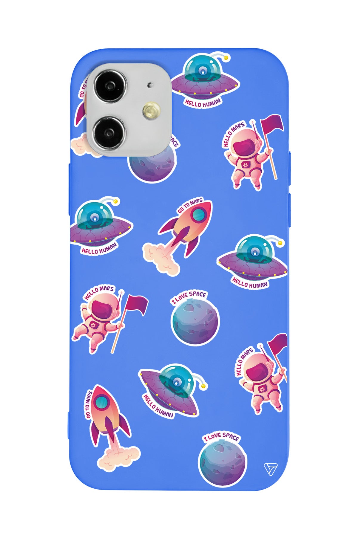 Minik Astronot Lansman Model İçi Kadife Silikon Telefon Kılıfı