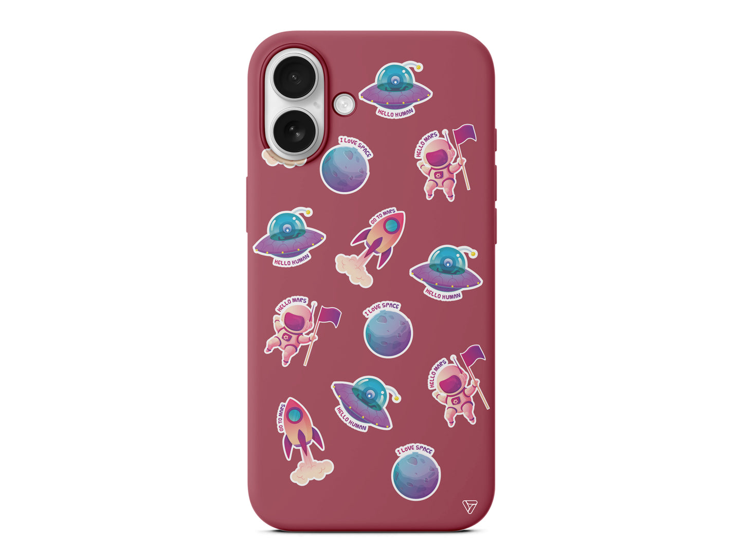 Minik Astronot Lansman Model İçi Kadife Silikon Telefon Kılıfı