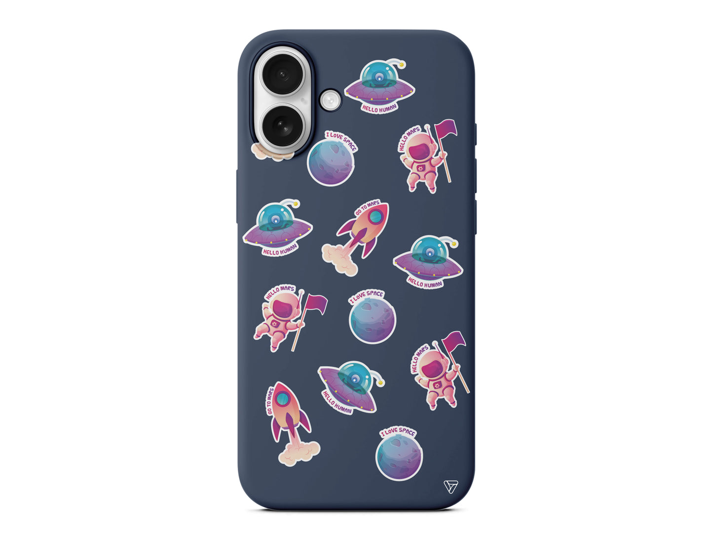 Minik Astronot Lansman Model İçi Kadife Silikon Telefon Kılıfı – Plus Serisine Özel