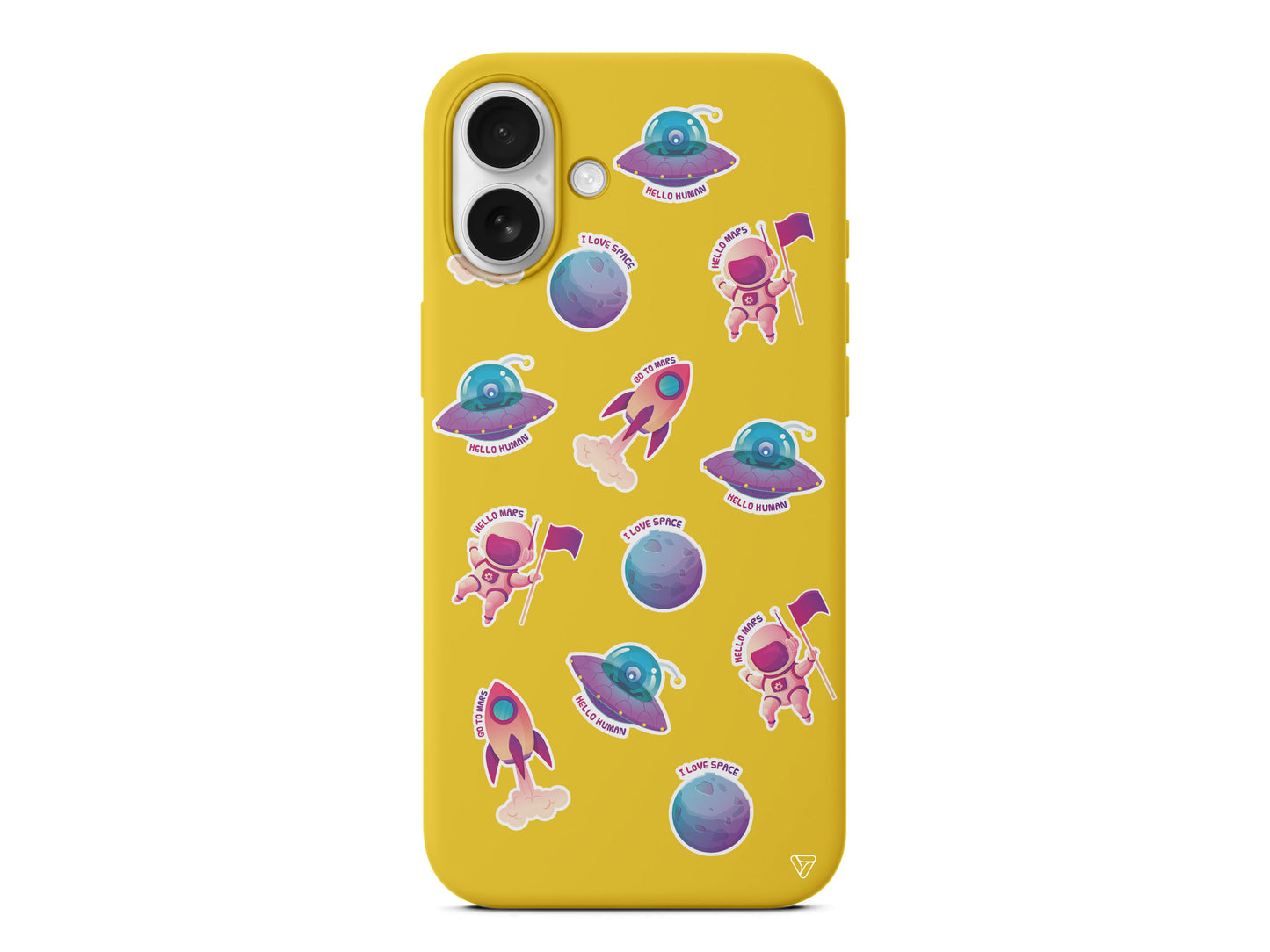 Minik Astronot Lansman Model İçi Kadife Silikon Telefon Kılıfı – Plus Serisine Özel