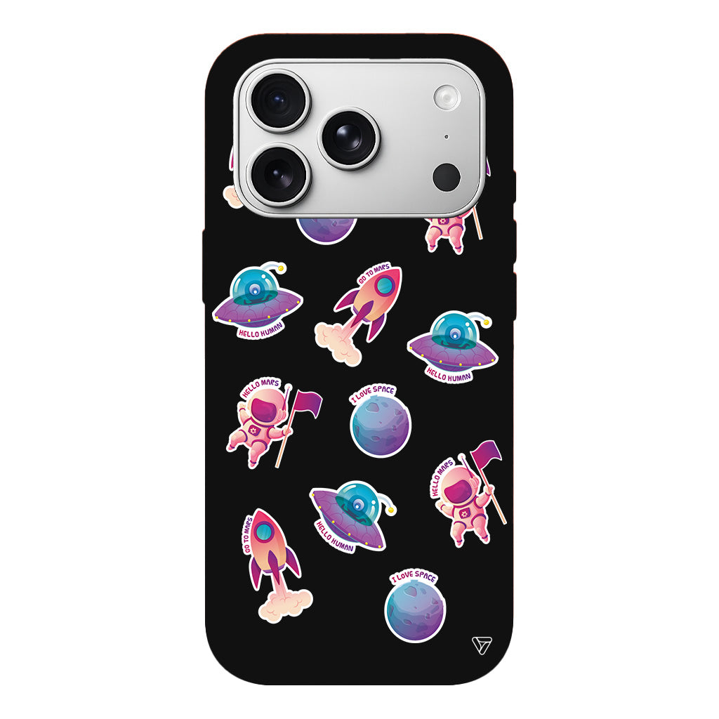 Minik Astronot Lansman Model İçi Kadife Silikon Telefon Kılıfı