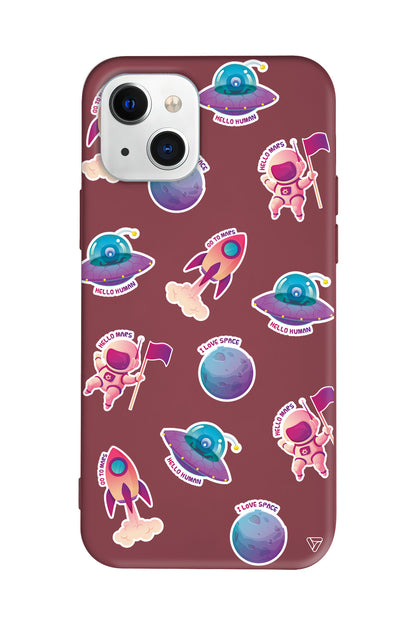 Minik Astronot Lansman Model İçi Kadife Silikon Telefon Kılıfı – Plus Serisine Özel