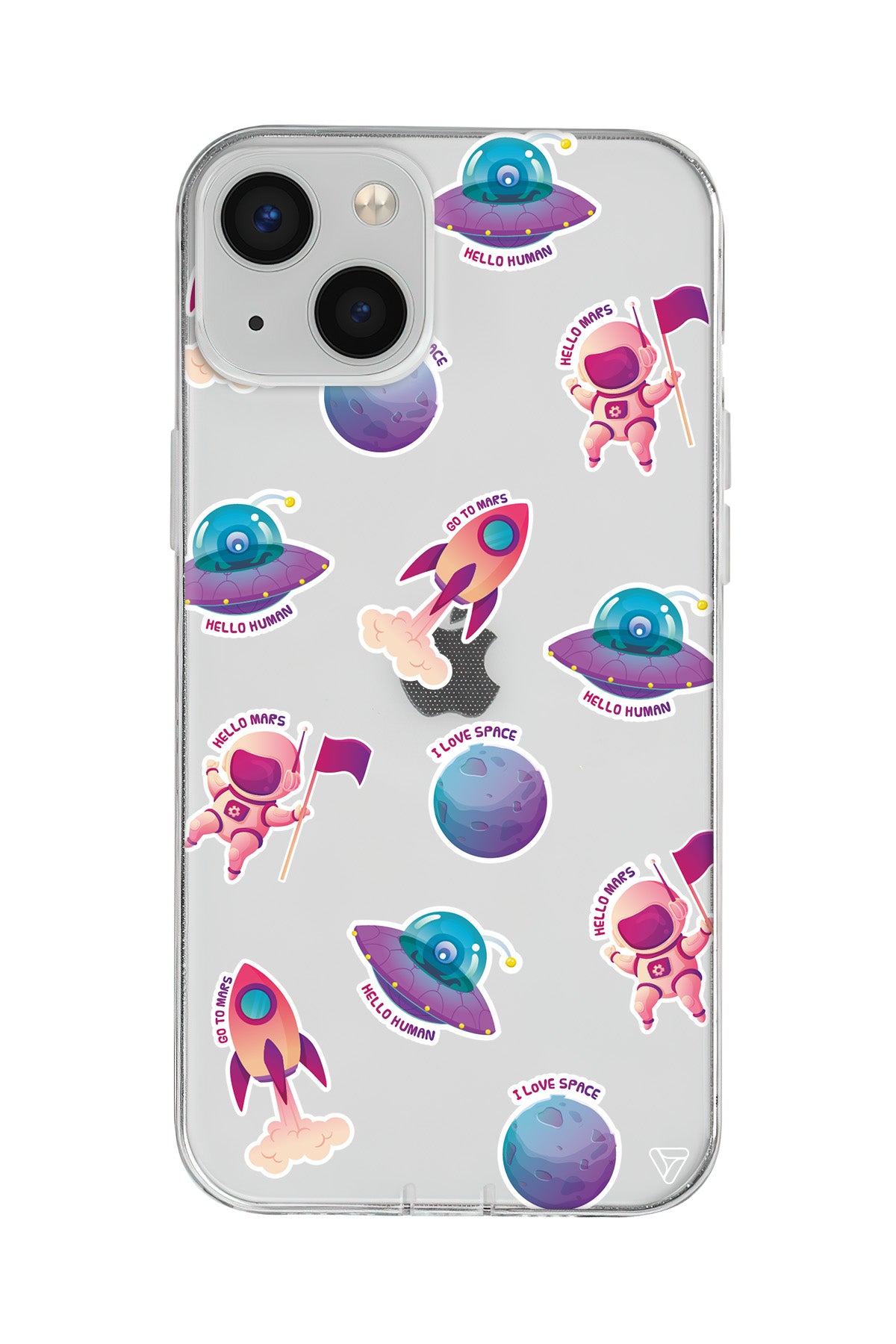 Minik Astronot Lansman Model İçi Kadife Silikon Telefon Kılıfı – Plus Serisine Özel