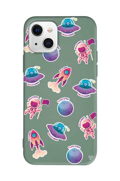 Minik Astronot Lansman Model İçi Kadife Silikon Telefon Kılıfı – Plus Serisine Özel