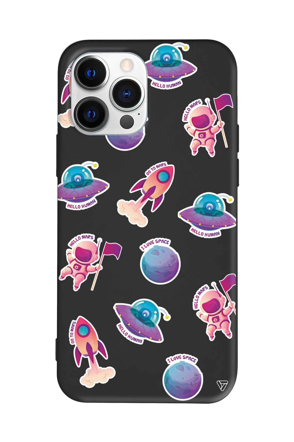 Minik Astronot Lansman Model İçi Kadife Silikon Telefon Kılıfı