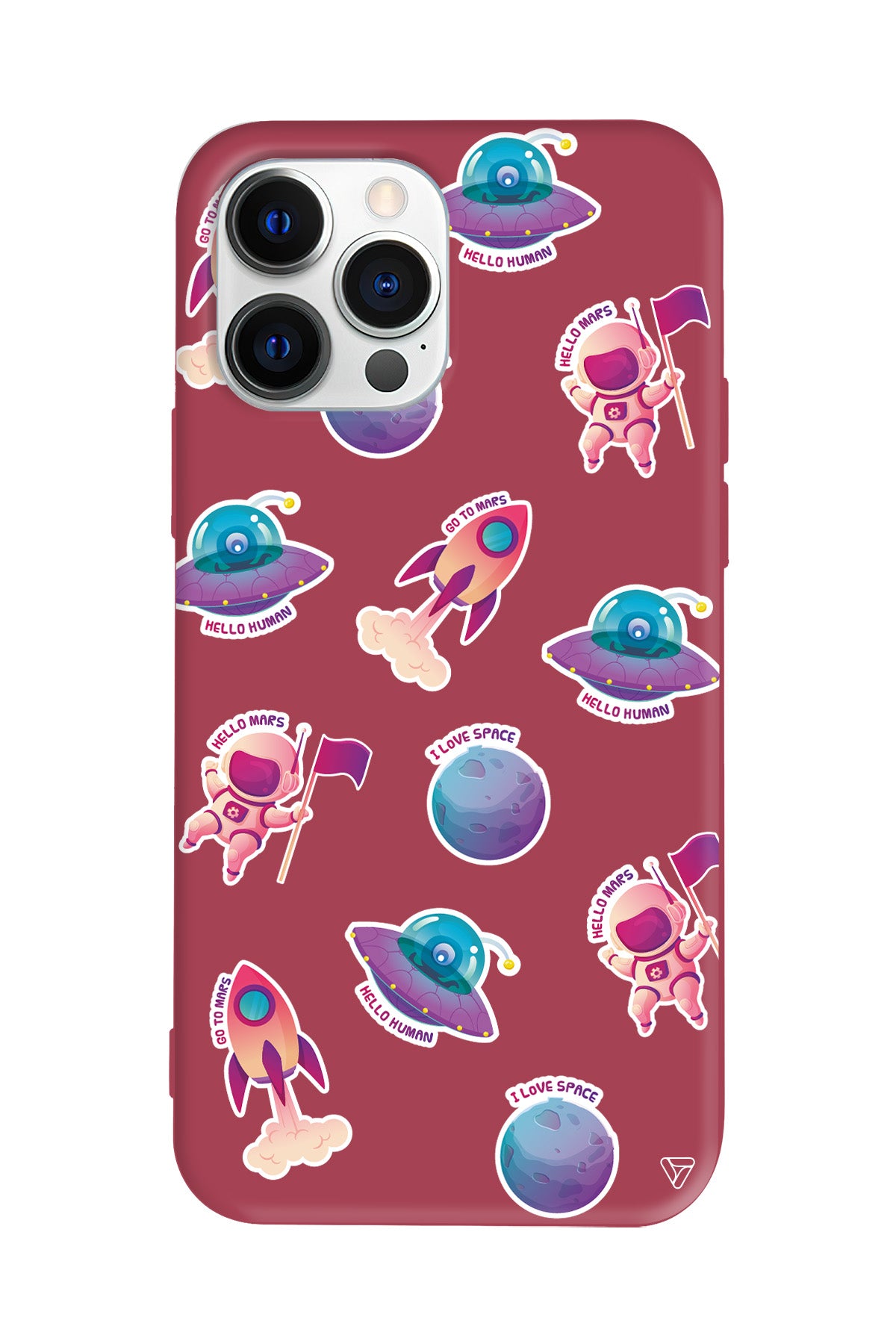 Minik Astronot Lansman Model İçi Kadife Silikon Telefon Kılıfı