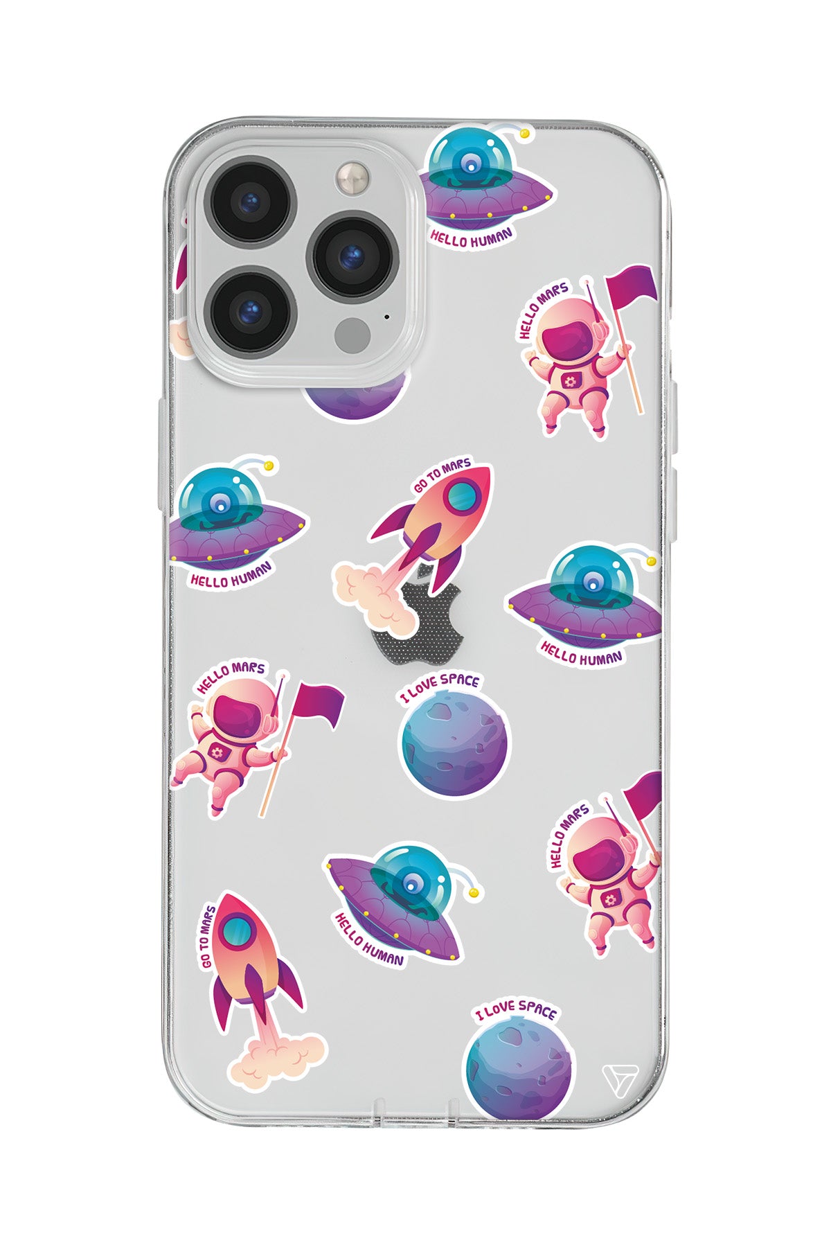 Minik Astronot Lansman Model İçi Kadife Silikon Telefon Kılıfı