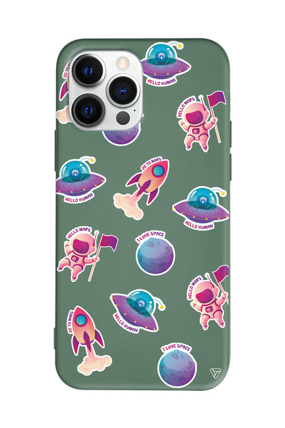 Minik Astronot Lansman Model İçi Kadife Silikon Telefon Kılıfı