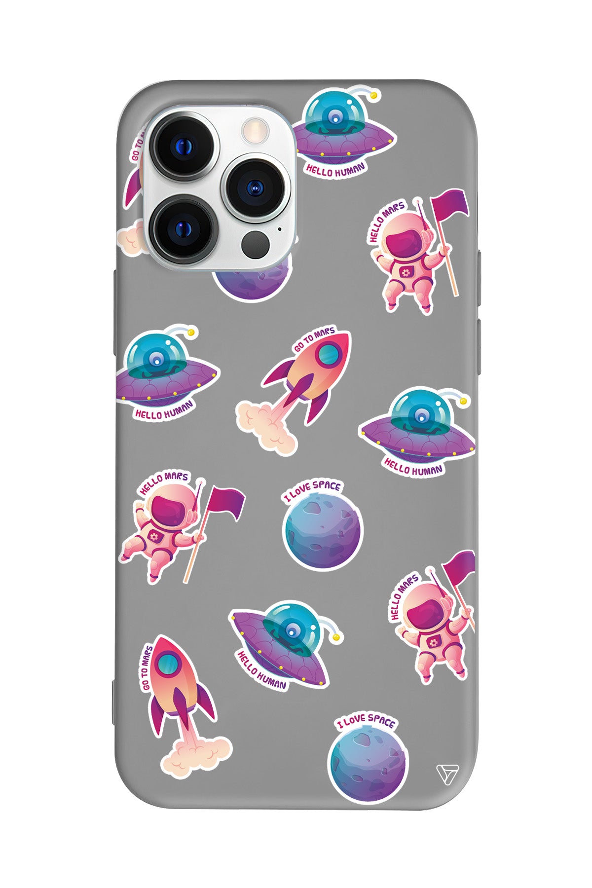 Minik Astronot Lansman Model İçi Kadife Silikon Telefon Kılıfı