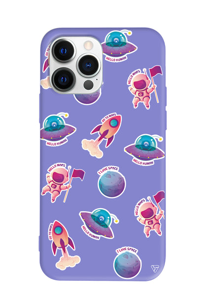 Minik Astronot Lansman Model İçi Kadife Silikon Telefon Kılıfı