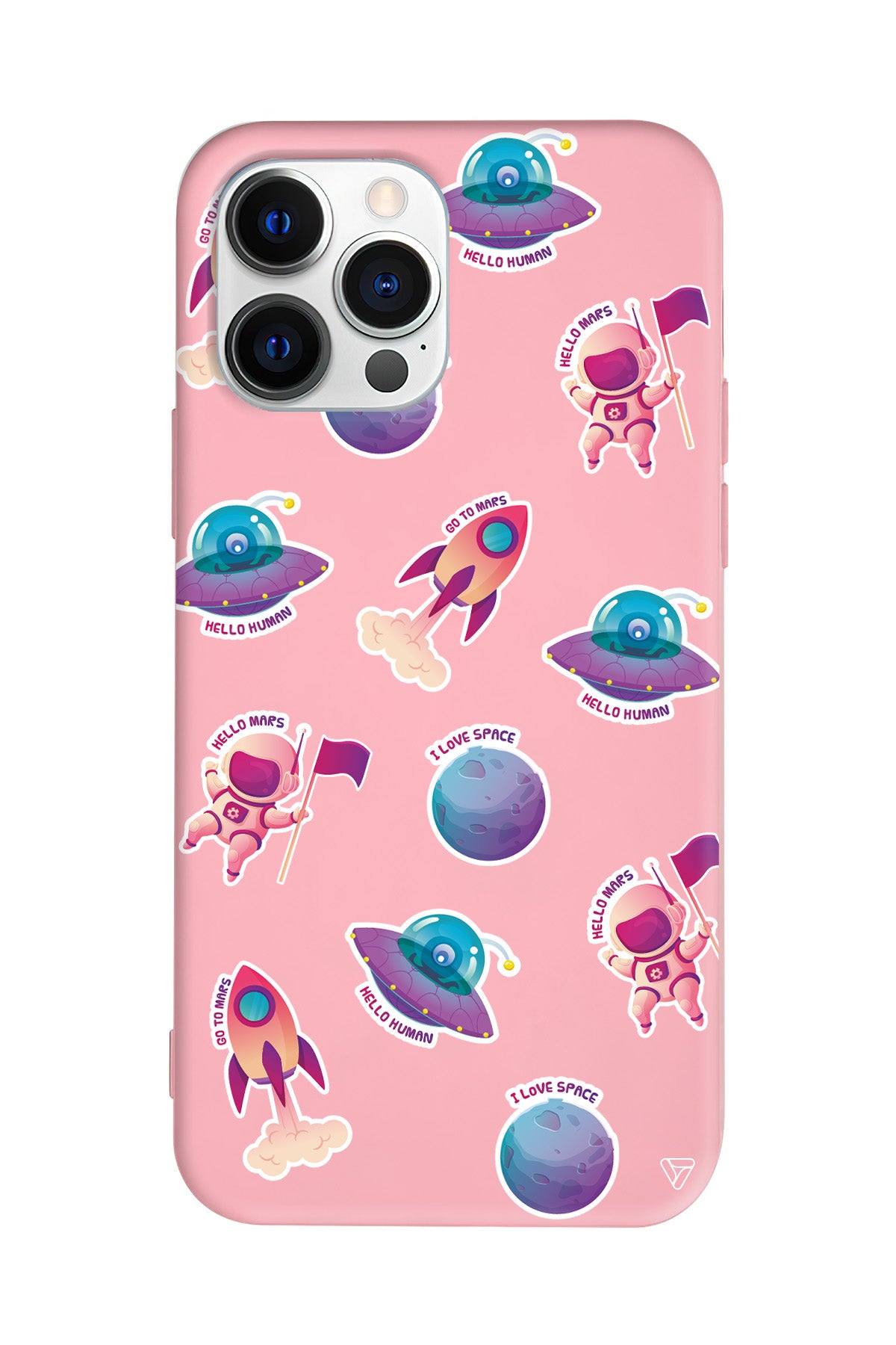 Minik Astronot Lansman Model İçi Kadife Silikon Telefon Kılıfı