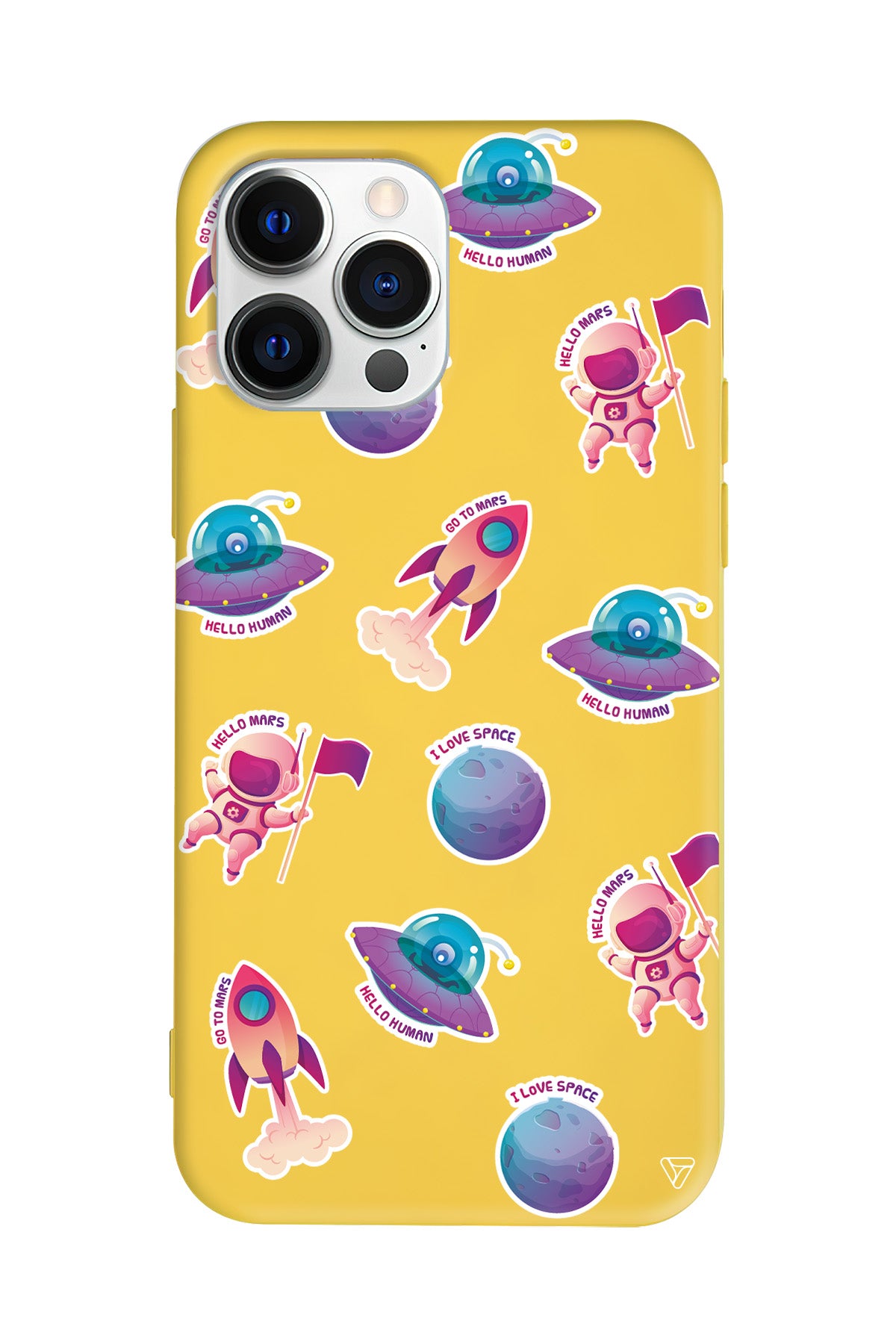 Minik Astronot Lansman Model İçi Kadife Silikon Telefon Kılıfı