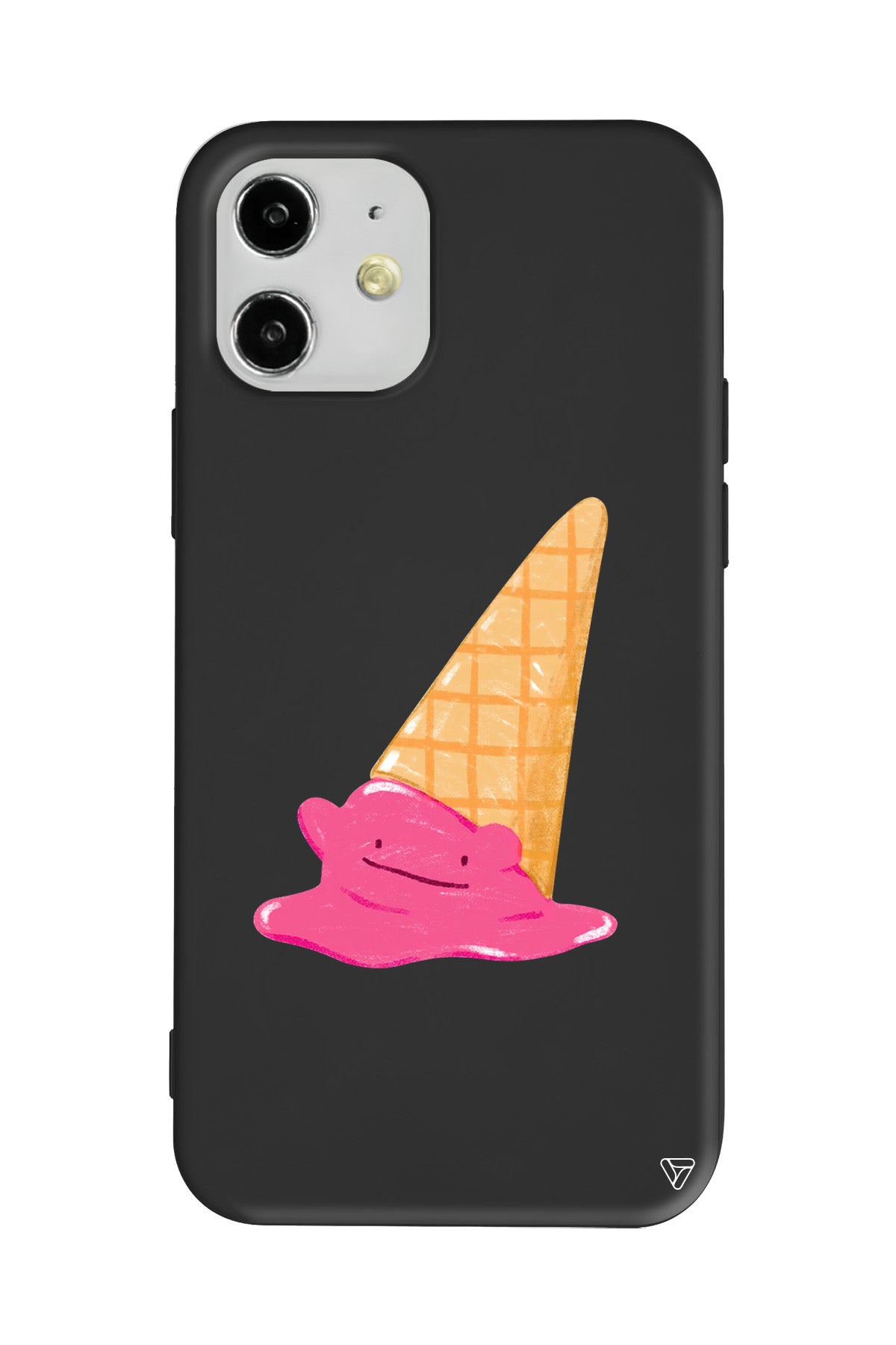 Sevimli Dondurma Lansman Model İçi Kadife Silikon Telefon Kılıfı